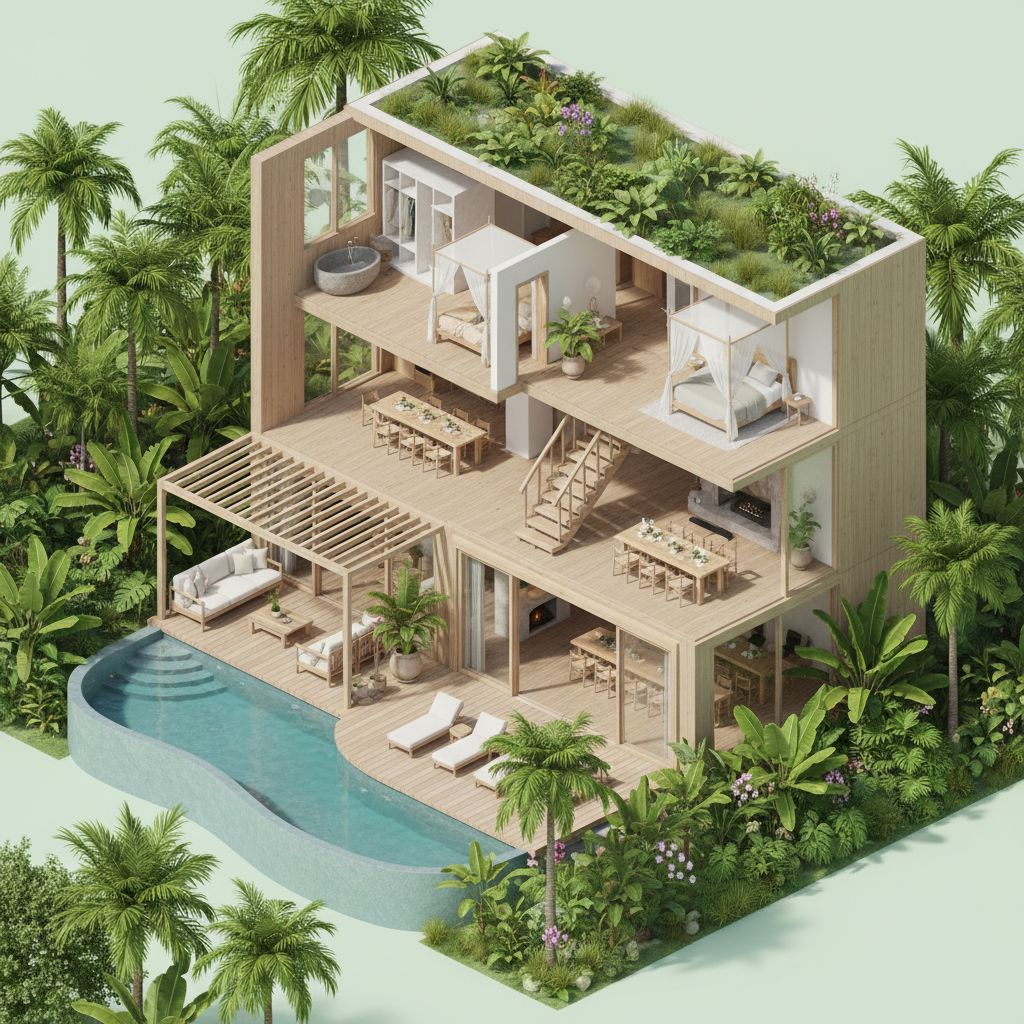 Architecture tropicale eco-lodge La Reunion - Expertise AMMO